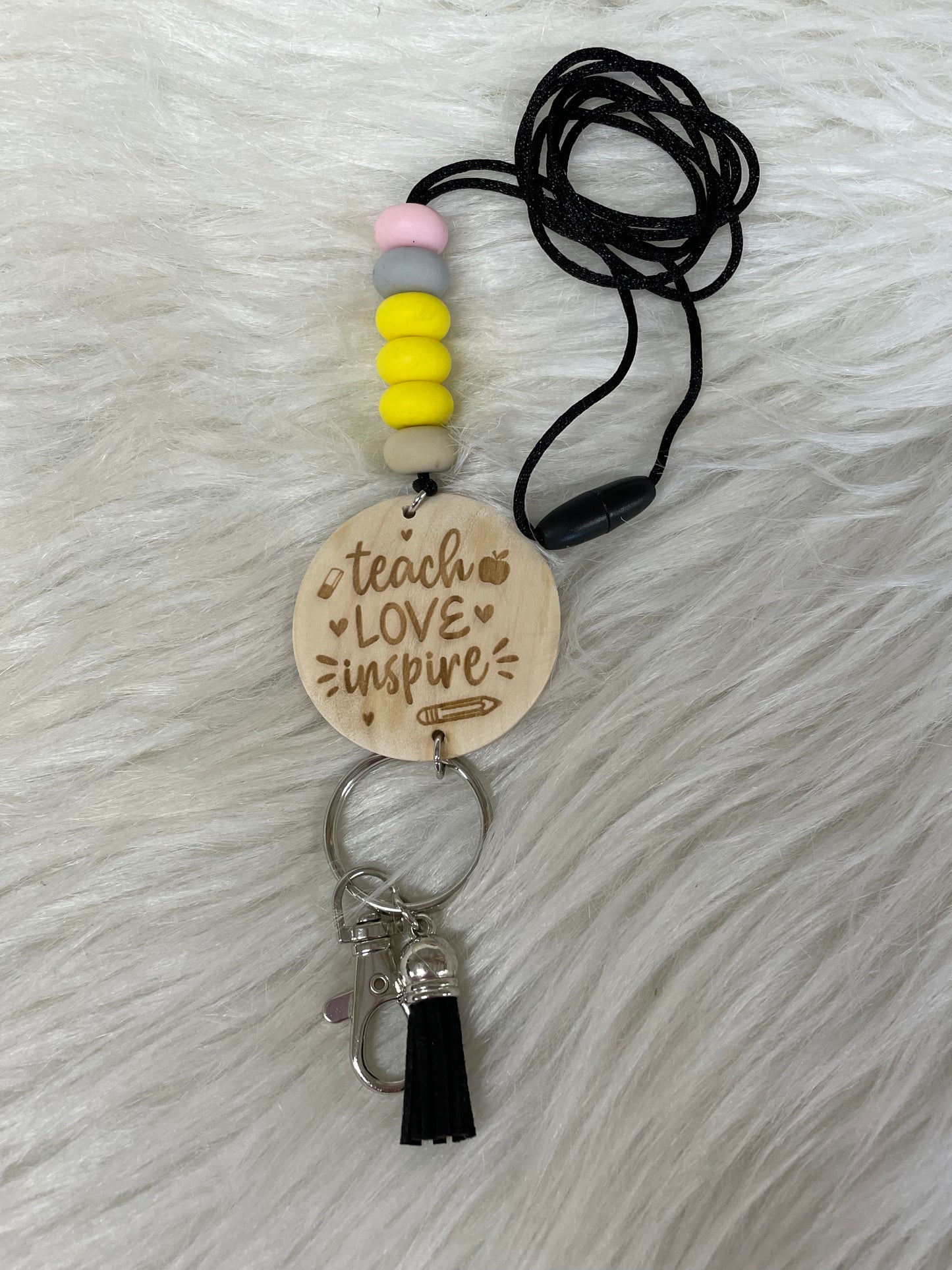 Personalized Teacher Pencil Theme Lanyard