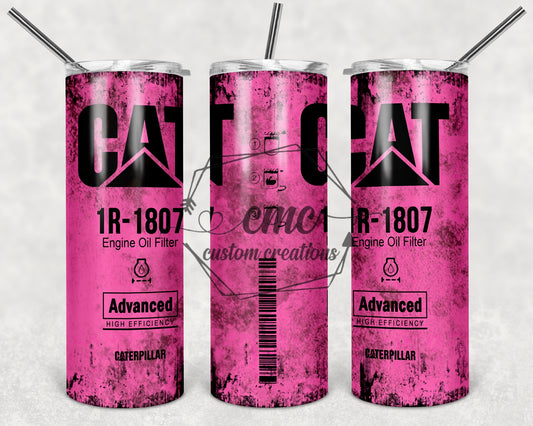 Oil Filter 20 Oz Stainless Skinny Tumbler