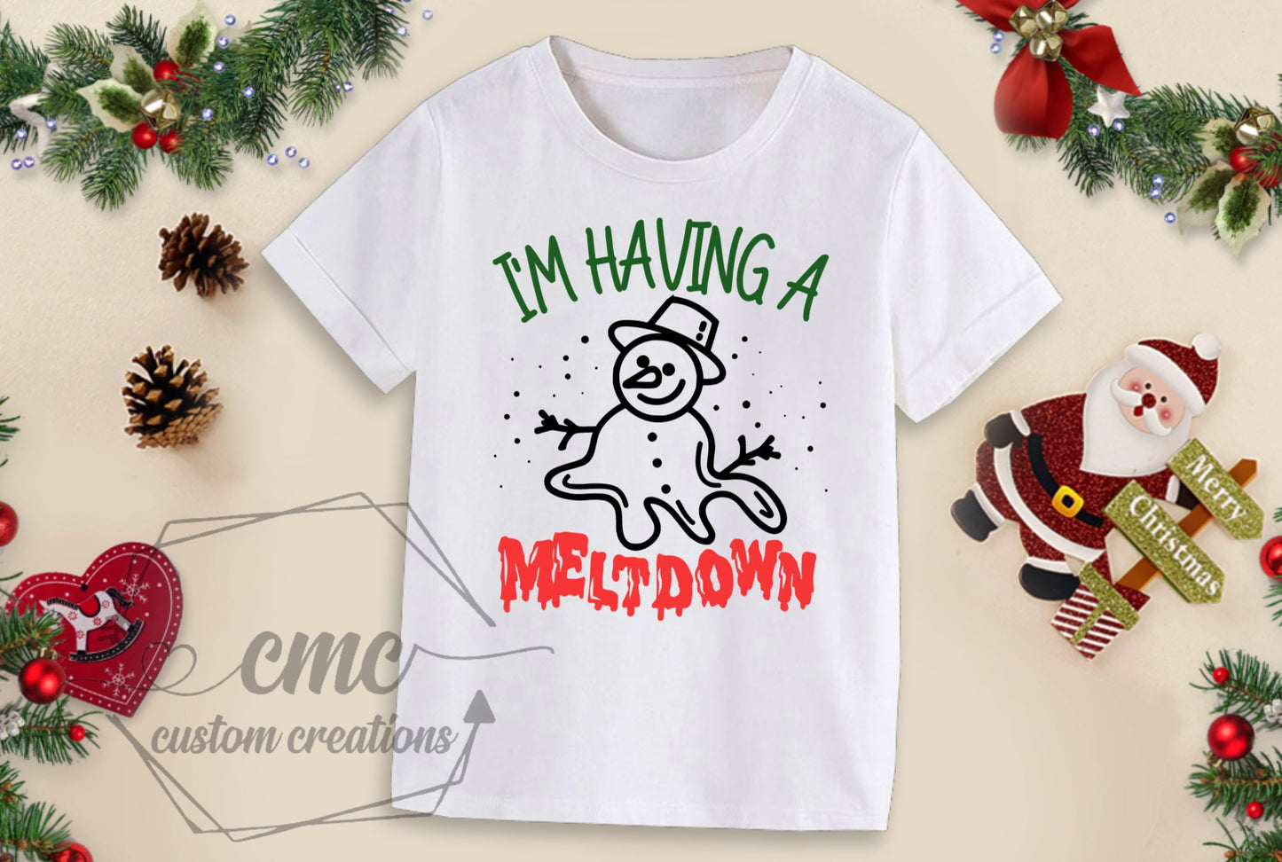 I'm Having A Meltdown Christmas Kids Graphic T-Shirt