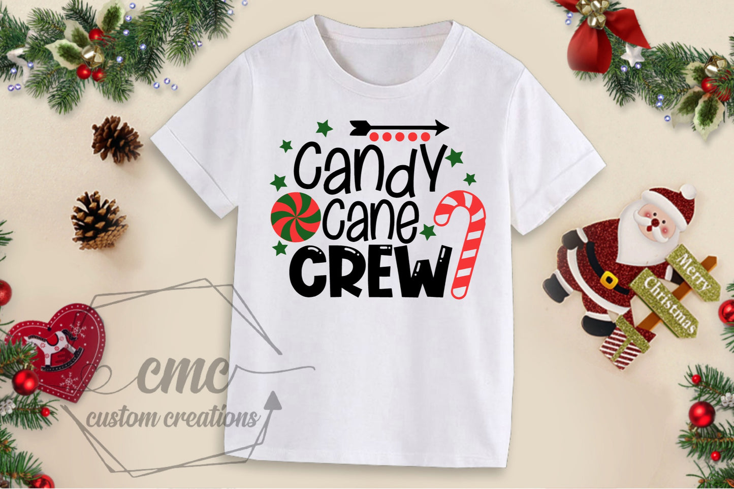 Candy Cane Crew Kids Graphic T-Shirt
