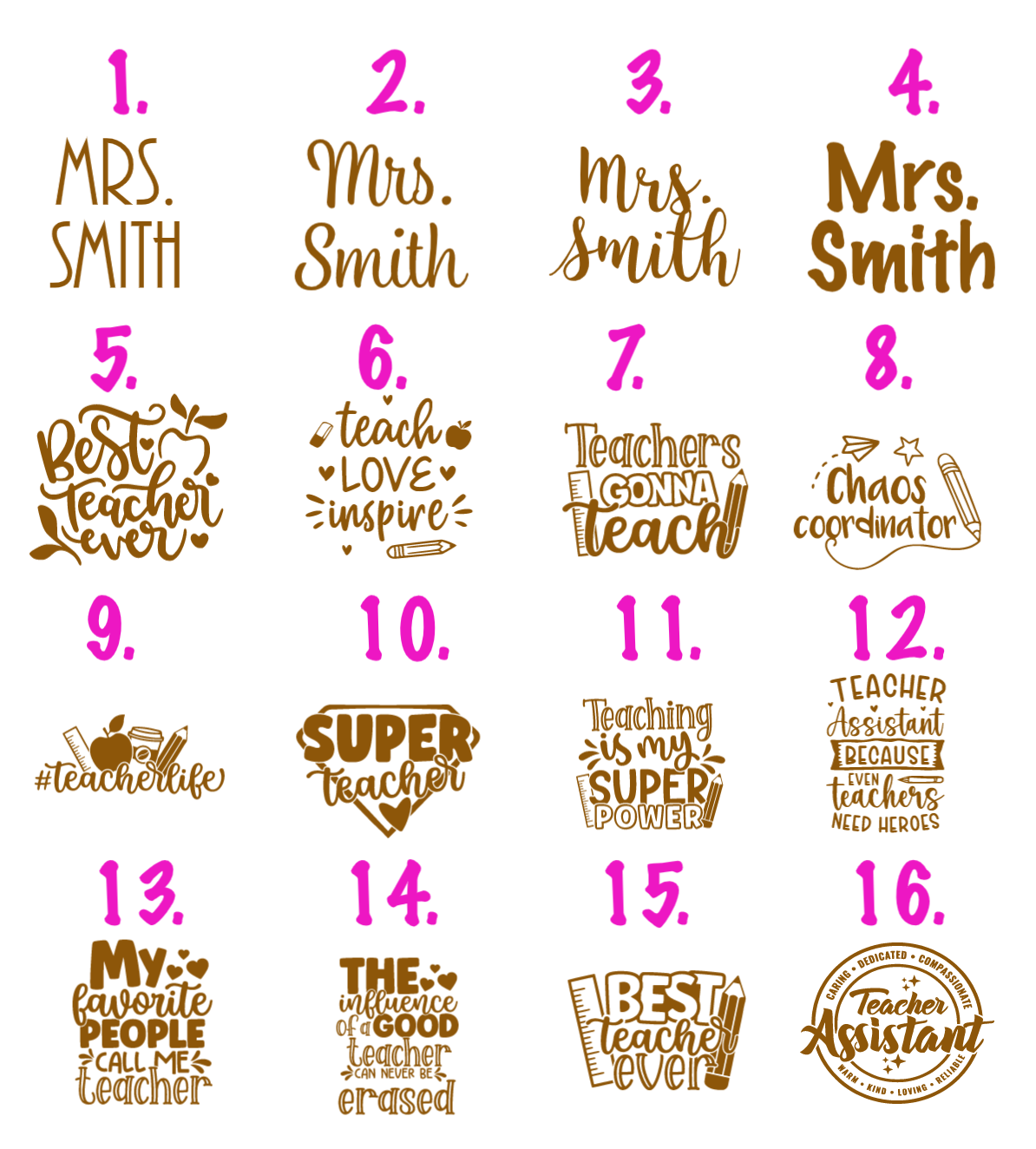 Personalized Teacher Pencil Theme Lanyard