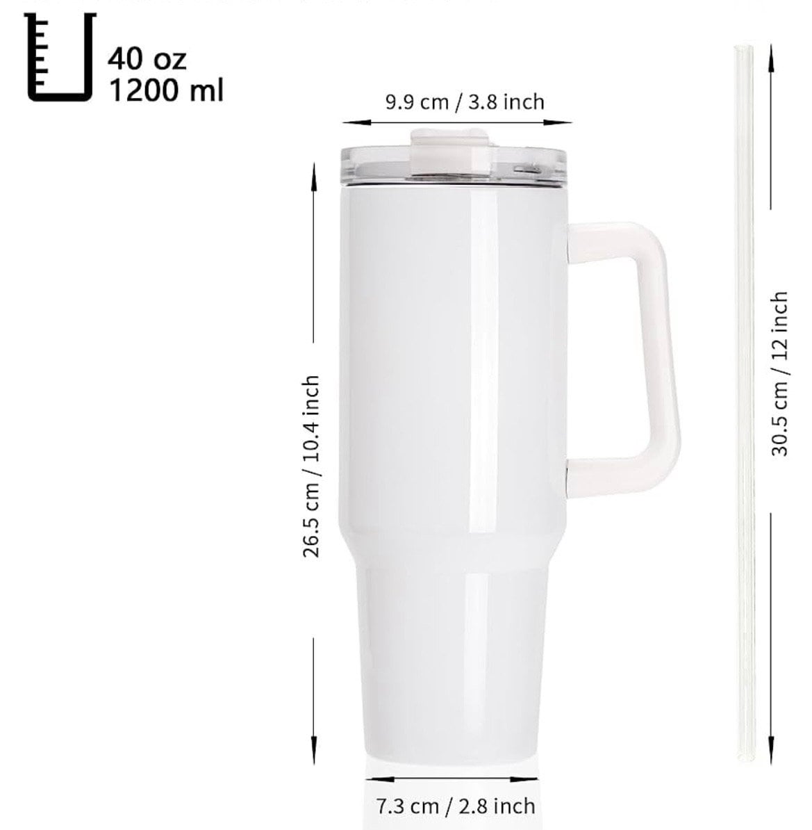 Highlander Cow Black & White Sunflower Rustic 40 ounce Stainless tumbler with Handle