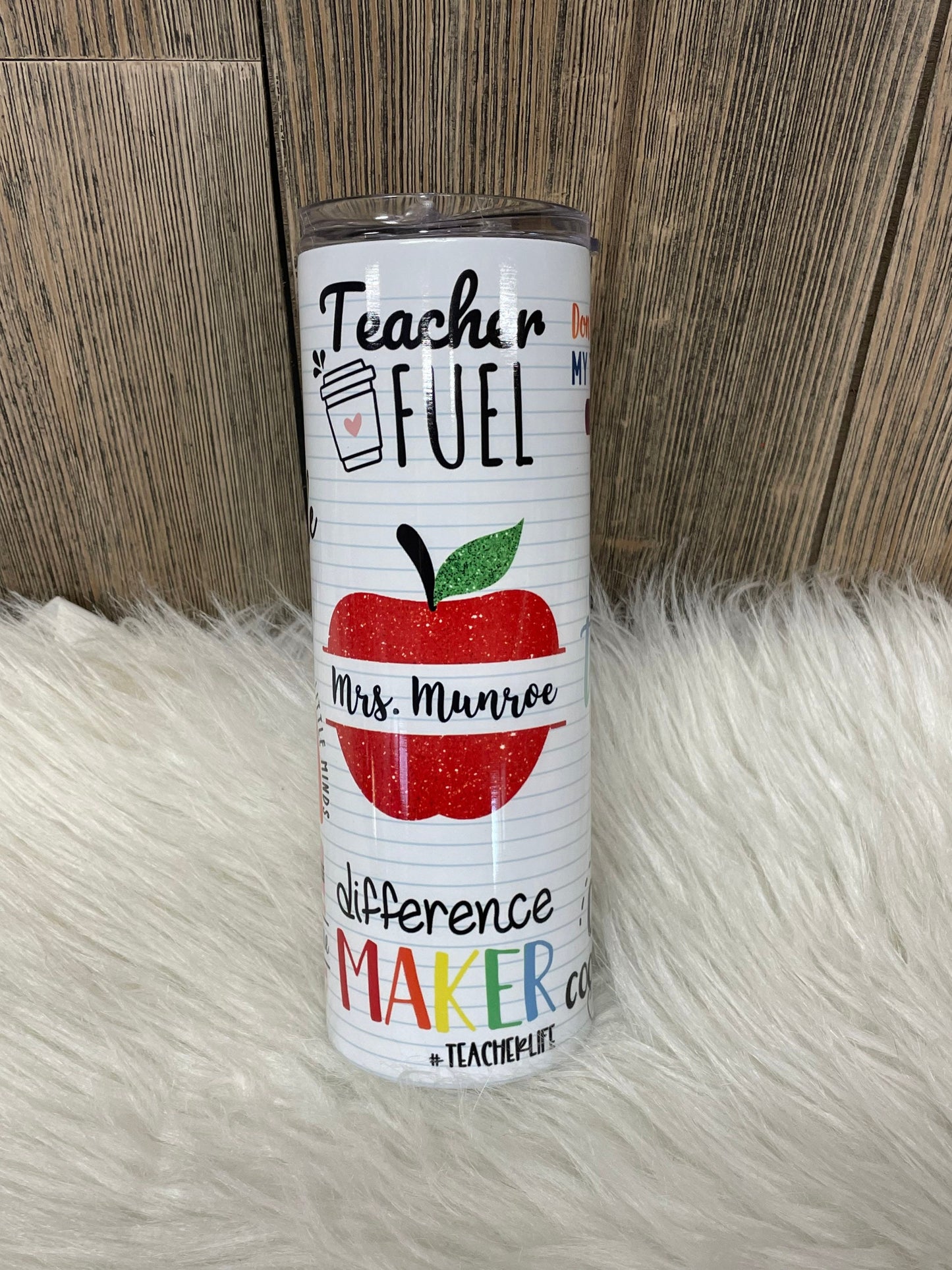 Teacher Appreciation 20 Oz. Skinny Tumbler Personalized