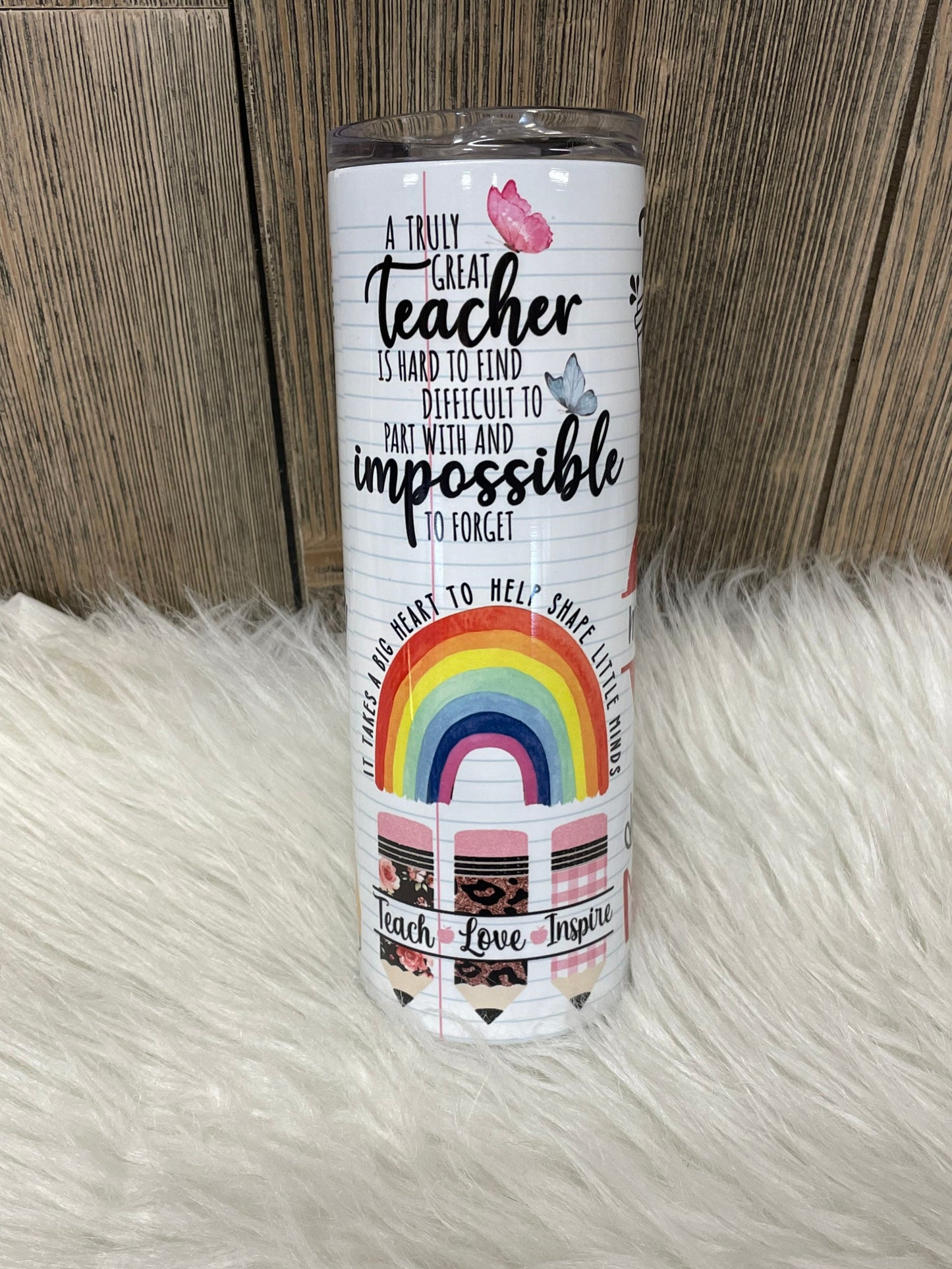 Teacher Appreciation 20 Oz. Skinny Tumbler Personalized
