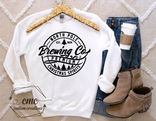 Christmas Sweatshirt, Funny Christmas Shirts for Women, Christmas Gifts for Women Brewing Co Shirt, Christmas Crewneck Christmas Sweater