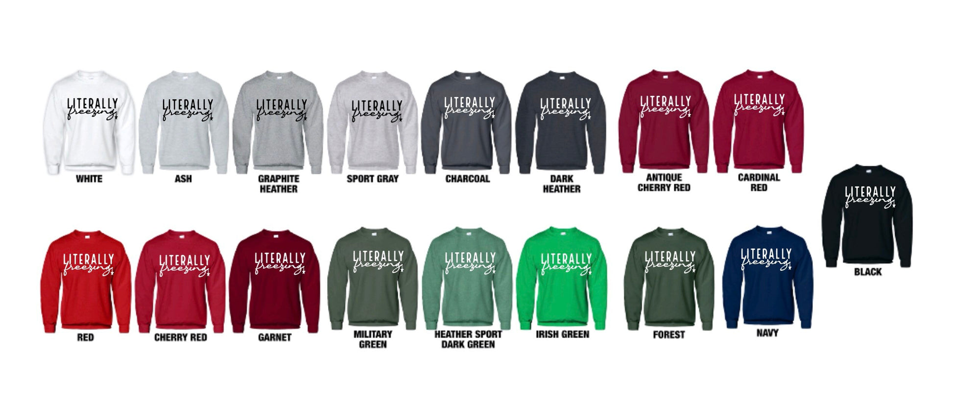 Christmas Sweatshirt, Funny Christmas Shirts for Women, Christmas Gifts for Women Literally Freezing Shirt, Christmas Crewneck Christmas