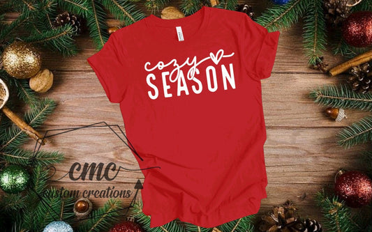 Christmas T-Shirt, Funny Christmas Shirts for Women, Christmas Gifts for Women Cozy Season Shirt, Christmas Crewneck Graphic Tee