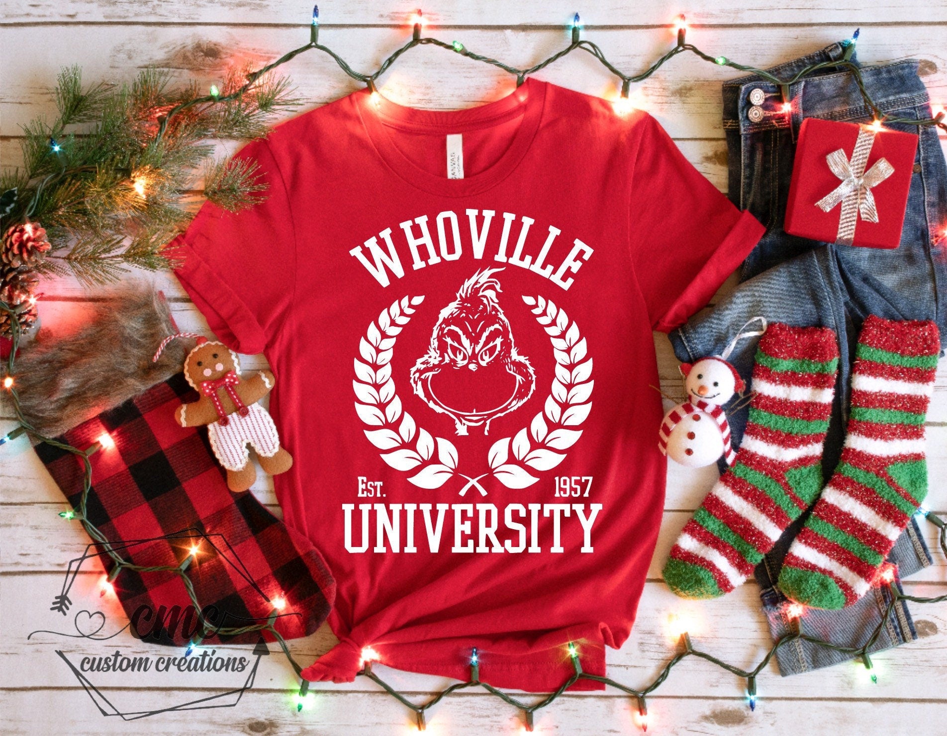 Christmas T-Shirt, Funny Christmas Shirts for Women, Christmas Gifts for Women University Shirt, Christmas Crewneck Graphic Tee