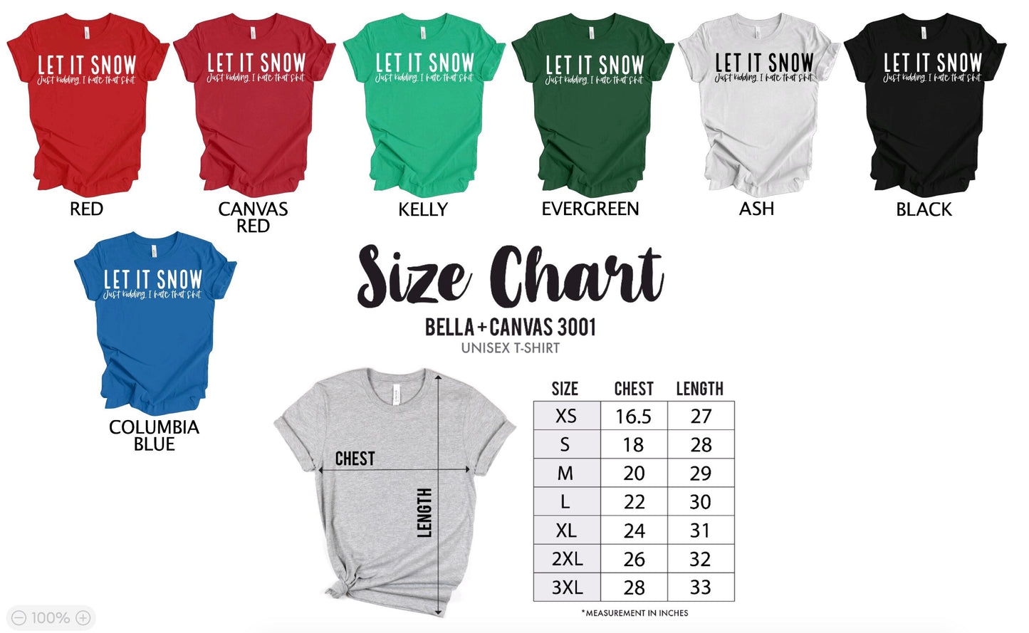 Christmas T-Shirt, Funny Christmas Shirts for Women, Christmas Gifts for Women Let It Snow Shirt , Christmas Crewneck Graphic Tee