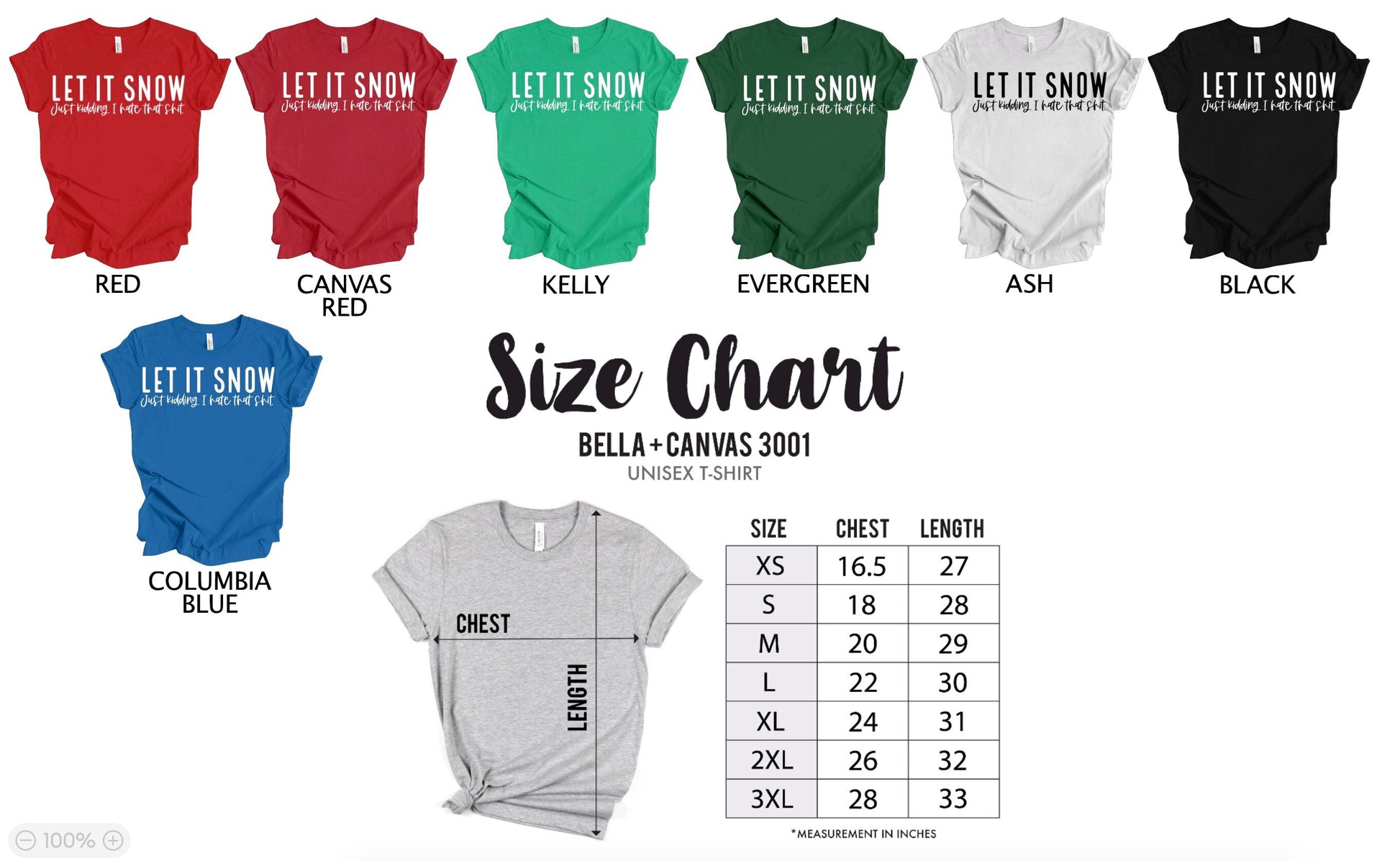 Christmas T-Shirt, Funny Christmas Shirts for Women, Christmas Gifts for Women Let It Snow Shirt , Christmas Crewneck Graphic Tee