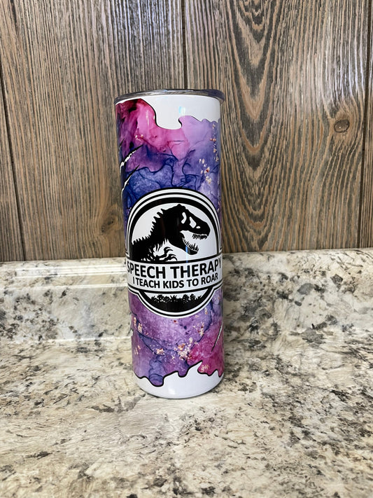 Speech Therapy Is A Walk In The Park 20 Oz Skinny Tumbler