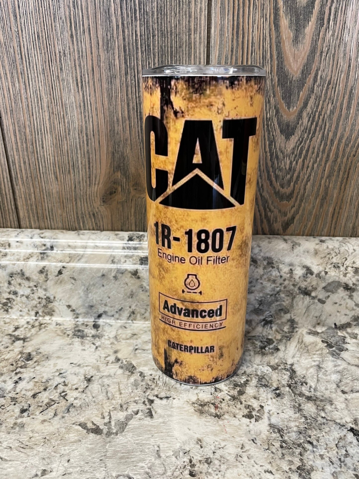 Oil Filter 20 Oz Stainless Skinny Tumbler