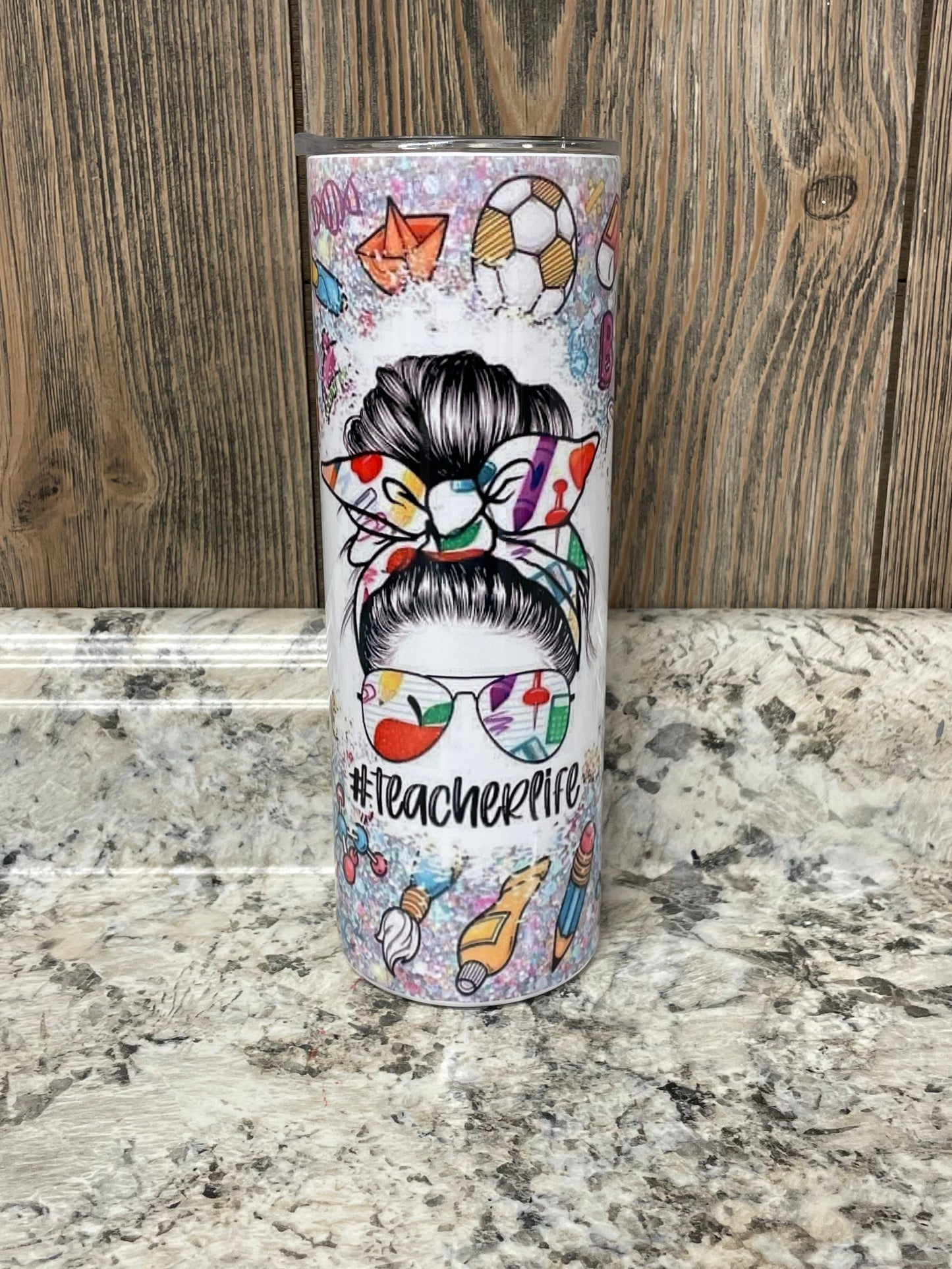 Teacher Life  20 Oz Stainless Skinny Tumbler