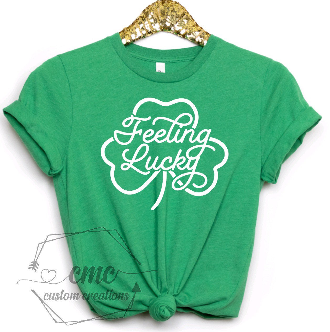 Feeling Lucky T-Shirt, Funny St. Patrick’s Day shirts, St. Paddy’s Day, Gifts for Women, Crewneck Graphic Tee