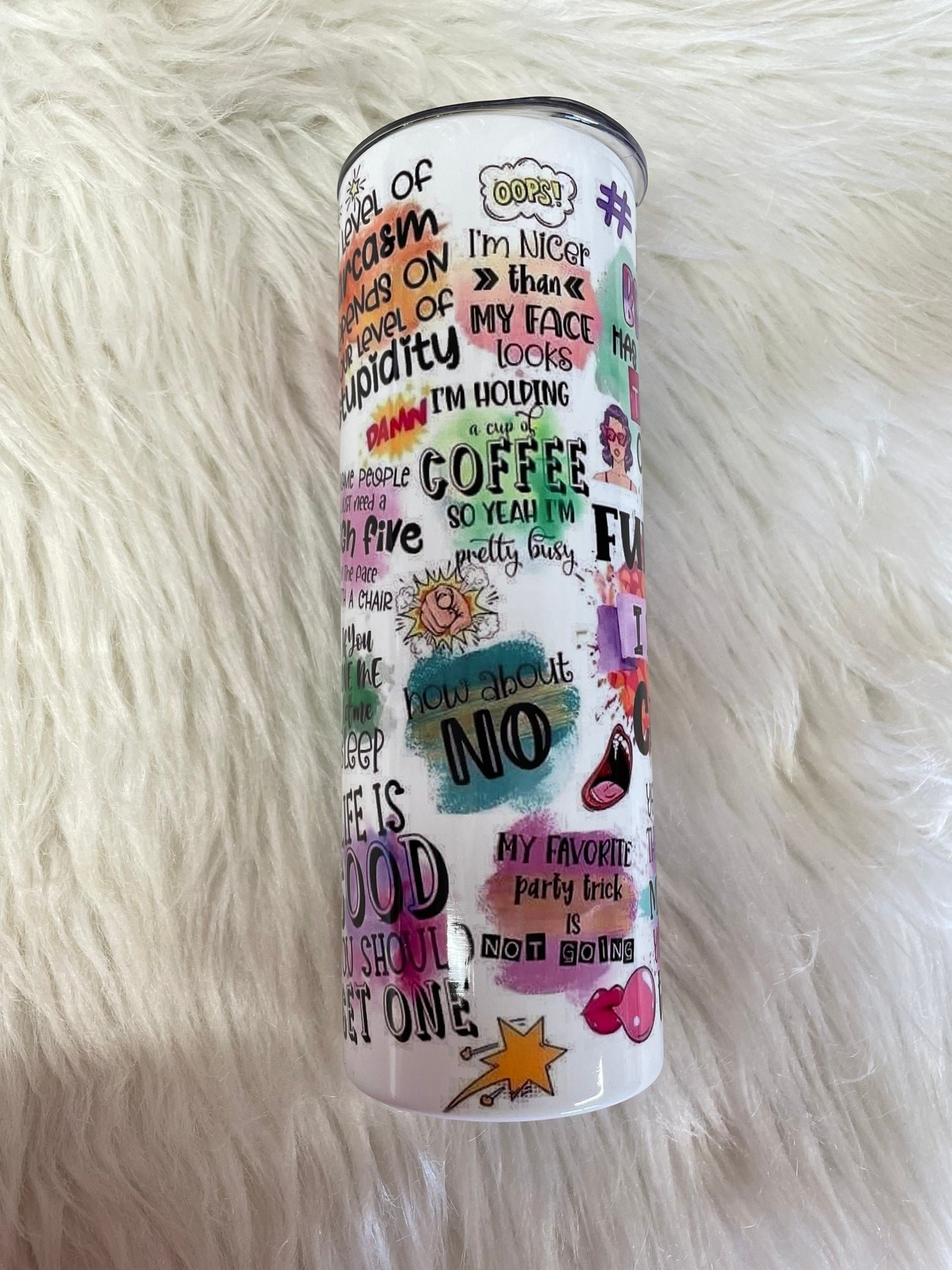 Fun Fact I Don’t Care Sassy 20 oz Skinny Tumbler