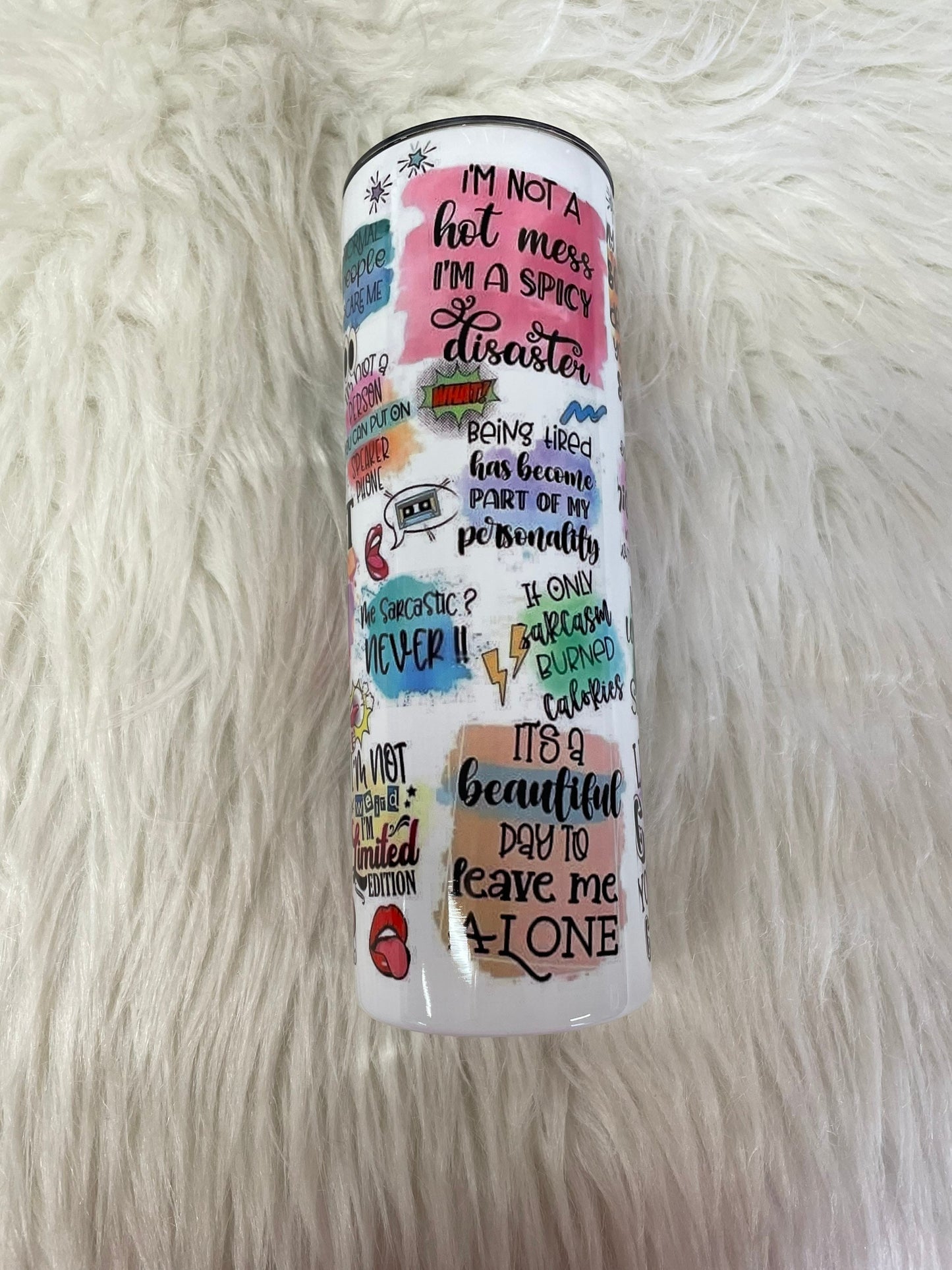 Fun Fact I Don’t Care Sassy 20 oz Skinny Tumbler