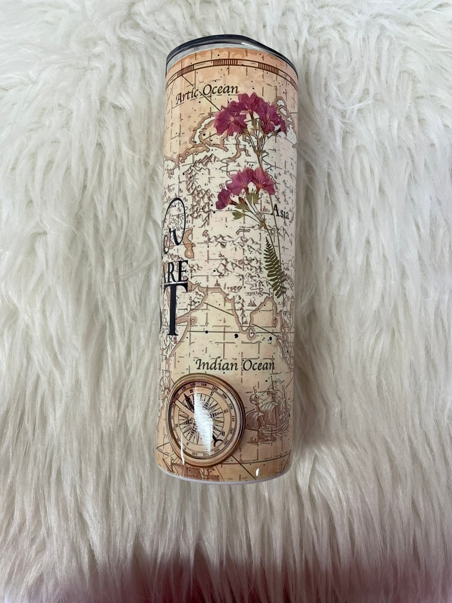 Not All Who Wander Are Lost 20 oz Stainless Skinny Tumbler