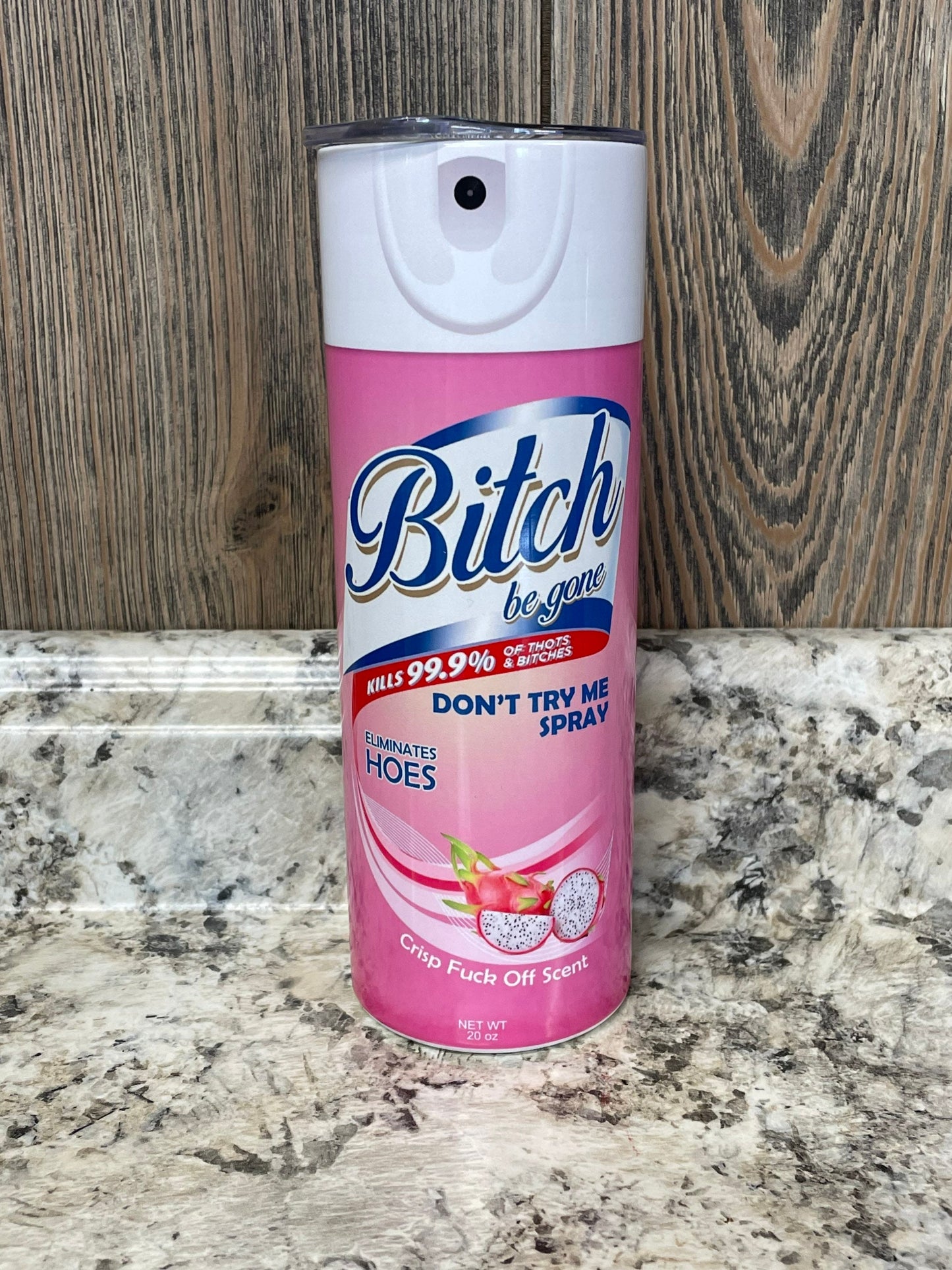 Bitch Disinfectant Spray 20 oz Stainless Skinny Tumbler