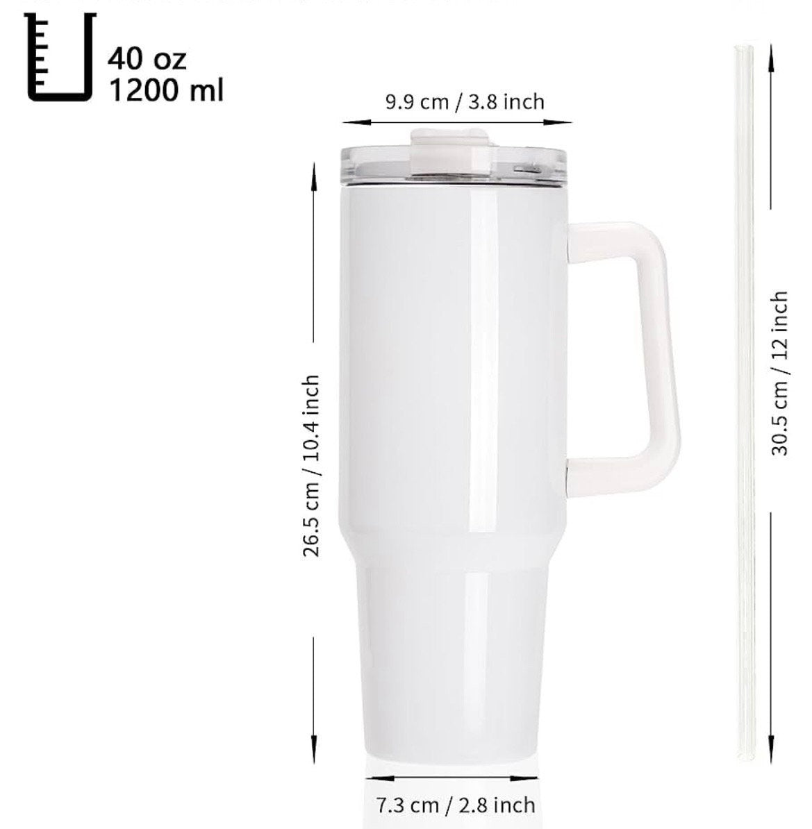 Ghost 40 Ounce Stainless Tumbler with Handle