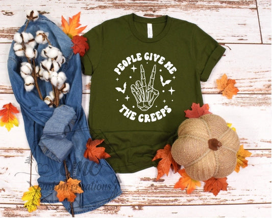 People Give Me The Creeps Graphic  T-Shirt
