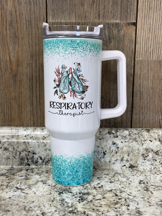 Respiratory Therapist Occupation  40 ounce Stainless Tumbler with Handle