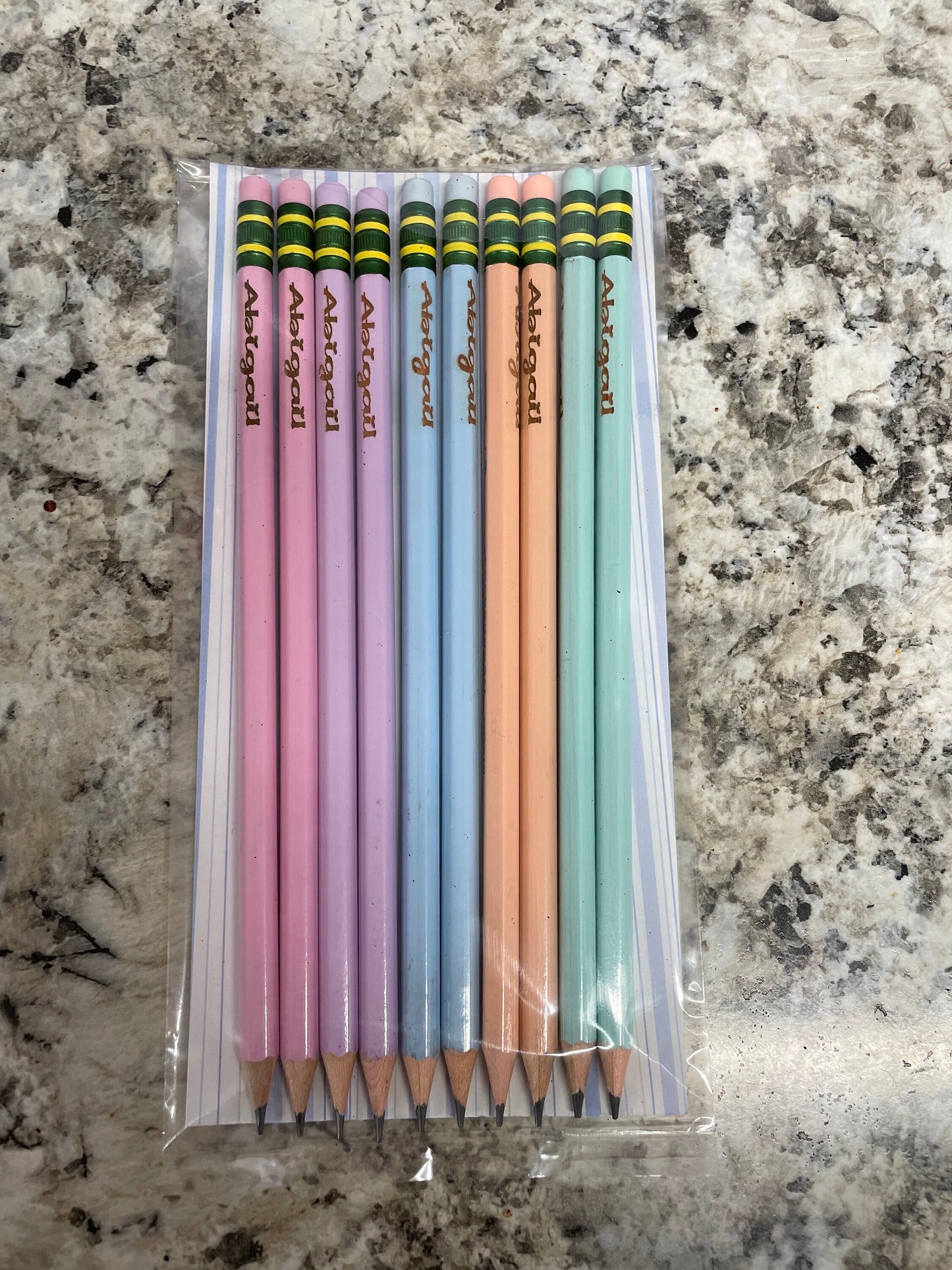Personalized Laser Engraved Ticonderoga Pencils, Back To School Pencils, 10 pack