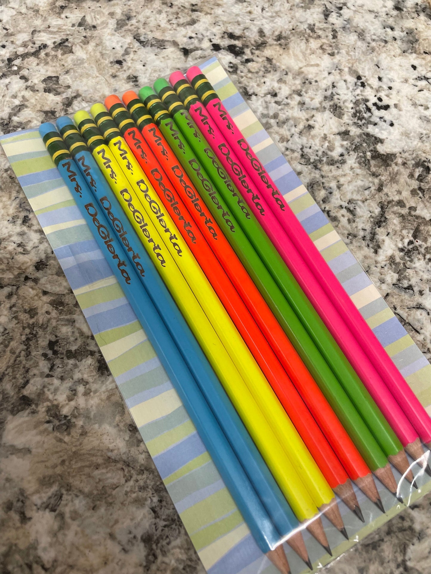 Personalized Laser Engraved Ticonderoga Pencils, Back To School Pencils, 10 pack